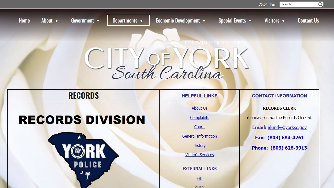 Records - York, SC